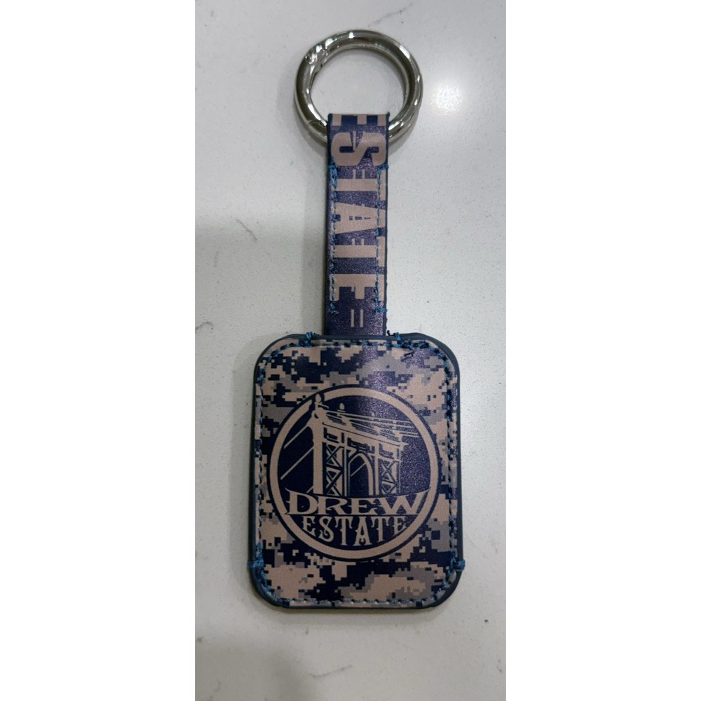 Barn Smoker Drew Estate Camo Leather Keychain Key Ring Promo Collectible